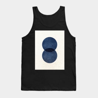 Circle Abstract - Navy Blue Texture Tank Top